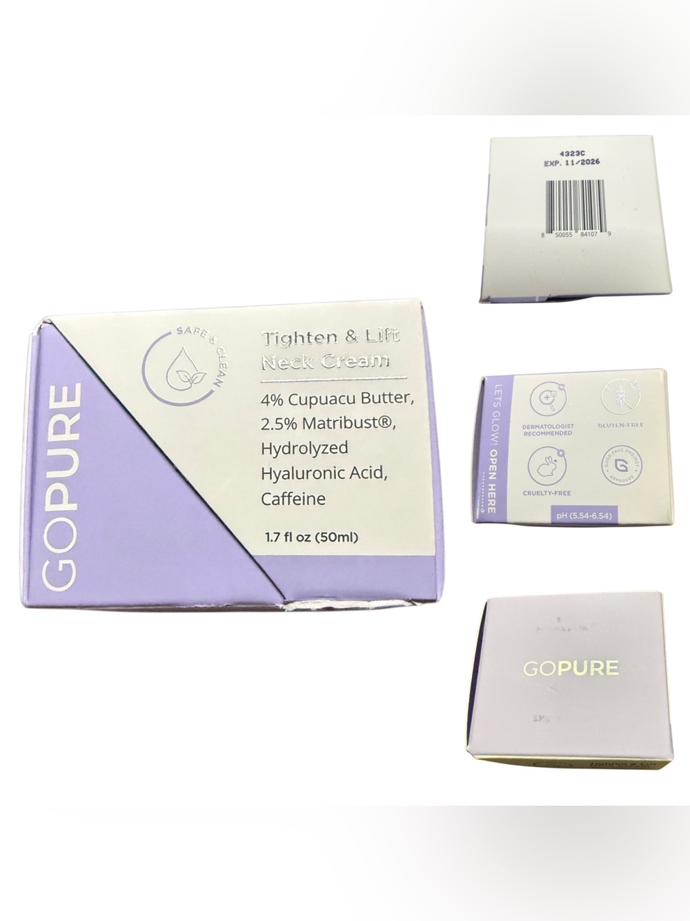 ✨ GoPure Tighten & Lift Neck Cream 1.7 oz (50mL) NIB Skincare